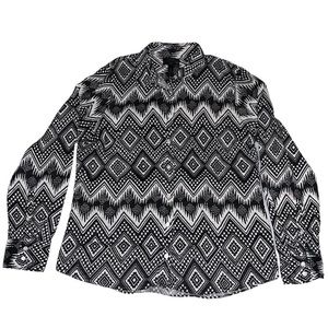 J crew boy linen Aztec print shirt